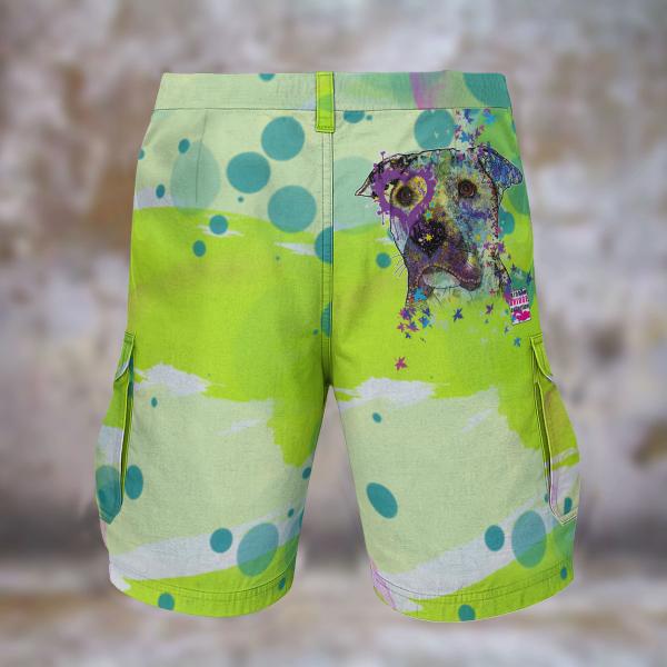 Cargohose mit Dio - Hose, lang oder kurz, bunt, 100% Polyester, Grösse S-5XL, fester Stoff, Normale Passform, SOKA, Listenhund, AmStaff, Staff, Staffordshire, PitBull, Pit